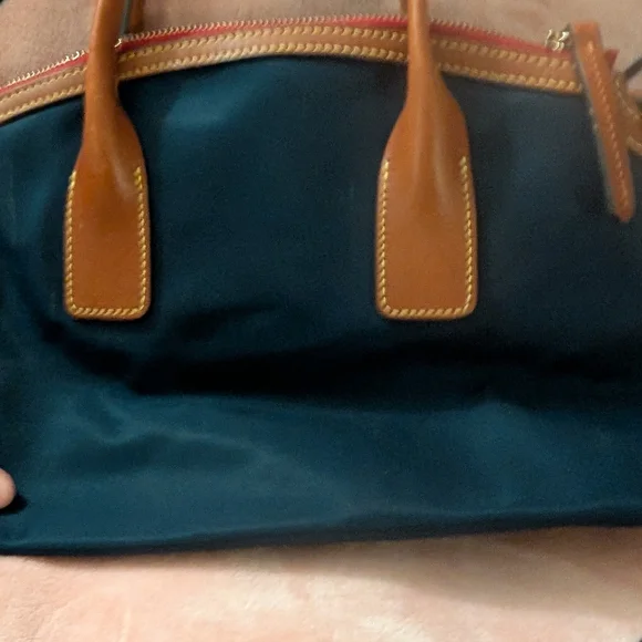 Vintage Dooney & Burke Classic Navy and Tan Women's Bag WAYFARER - Picture 5 of 7